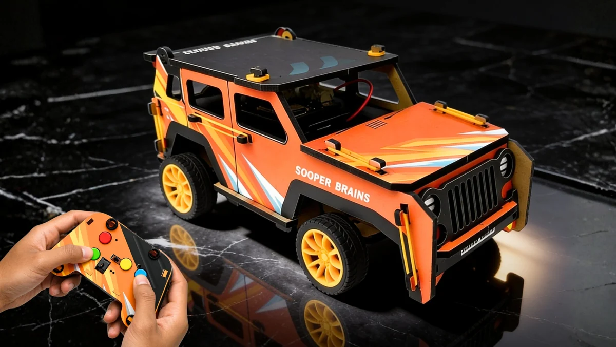 The finished Rodeo driving on a marble floor